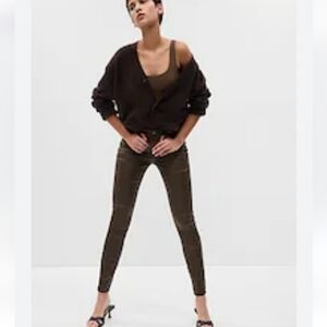 Women's GAP 1969 Always Skinny Cargo Pants Olive Green